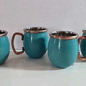 Fiesta Fiestaware Set of 4 Mini Moscow Mule Mugs Turquoise - Teal